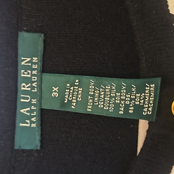 Lauren Ralph Lauren Women's 3X Cashmere Sweater NWT - Picture 2 of 5